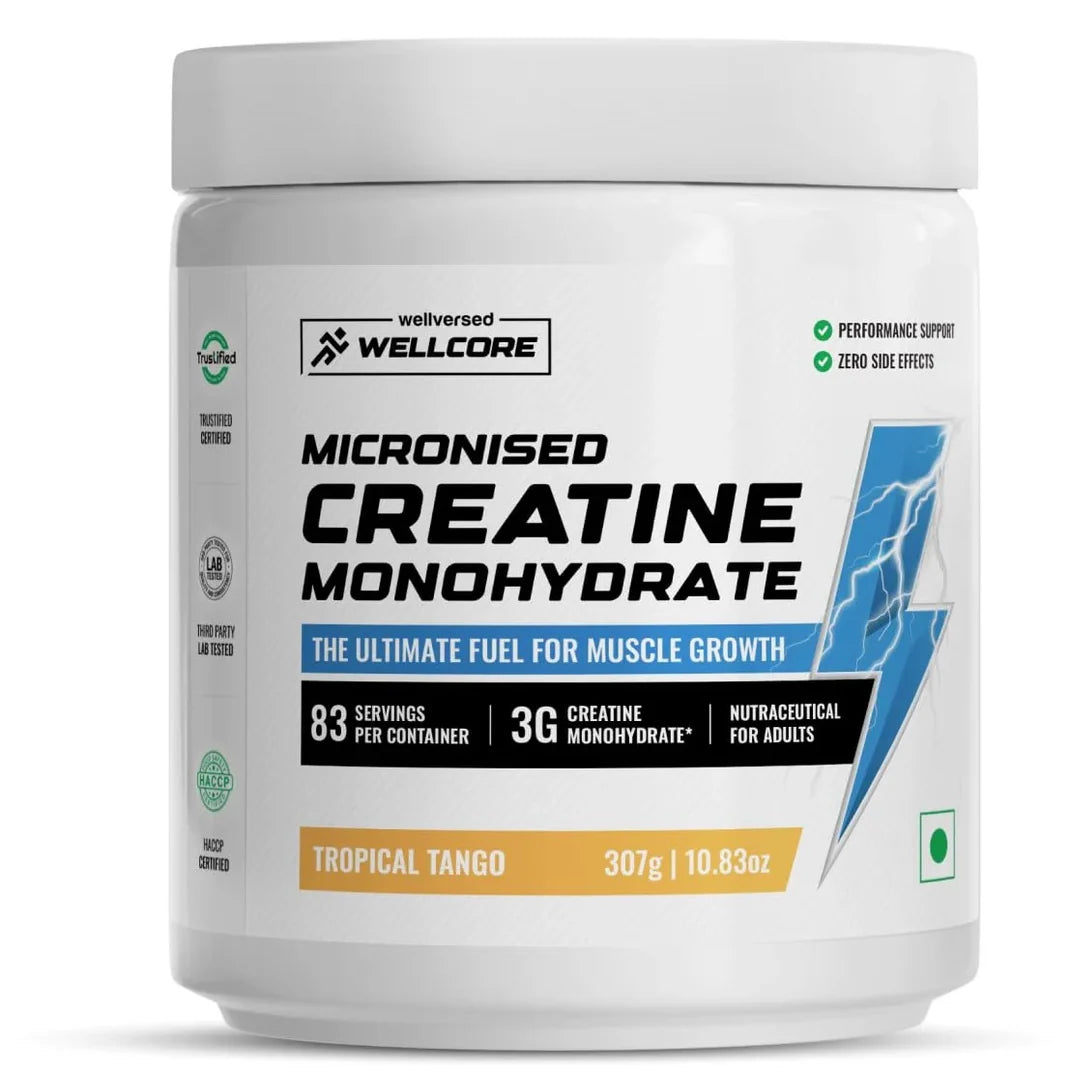 (Wellcore) - Micronised Creatine Monohydrate - 307 gm (0.67 Lb), Tropical Tango