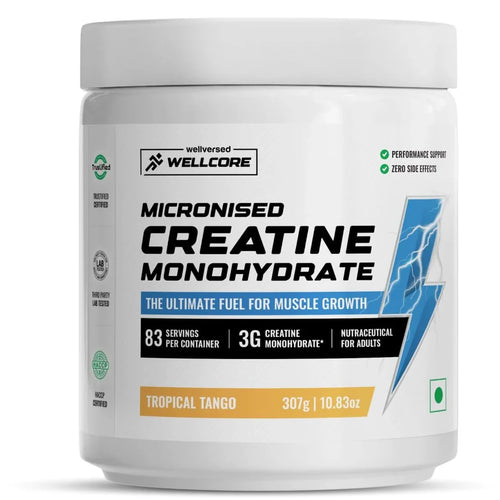 (Wellcore) - Micronised Creatine Monohydrate - 307 gm (0.67 Lb), Tropical Tango
