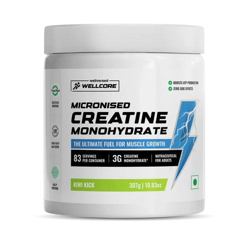 (Wellcore) - Micronised Creatine Monohydrate - 307 gm (0.67 Lb), Kiwi Kick